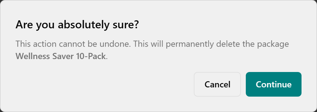 Are you absolutely sure confirmation dialog